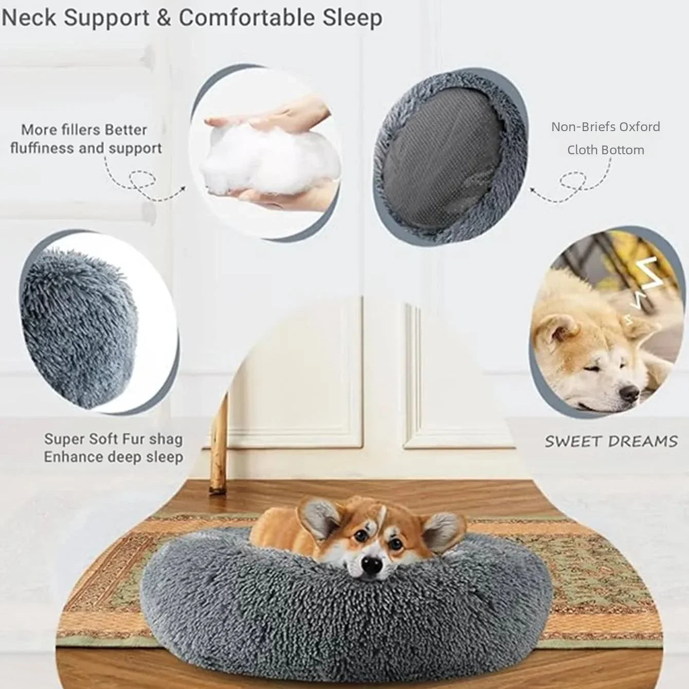 CloudNest Plush Pet Bed